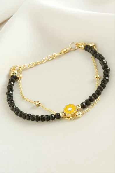 Papatya Zincir Kristal Bileklik - Resim 2