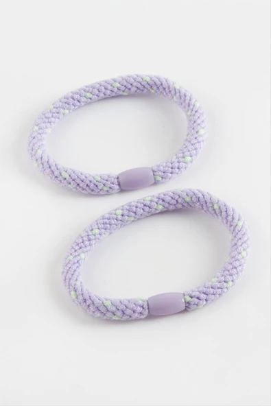 Benekli Boncuklu Lastikli Toka 2 Adet - Resim 2
