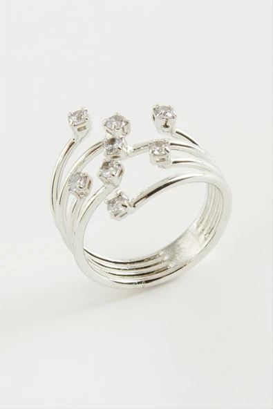 Ağaç Zirkon Taşlı Yüzük - Resim 2