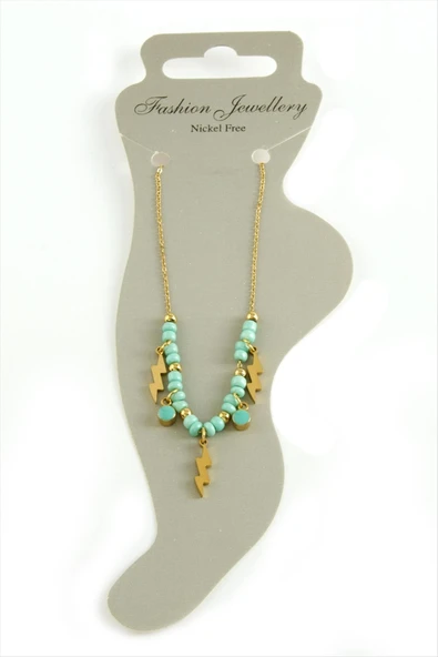 Şimşek Boncuk Lüks Çelik Halhal - Resim 2