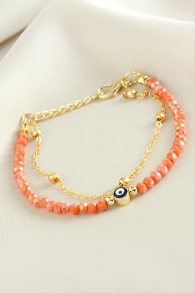 Nazar Zincir Kristal Bileklik - Resim 6