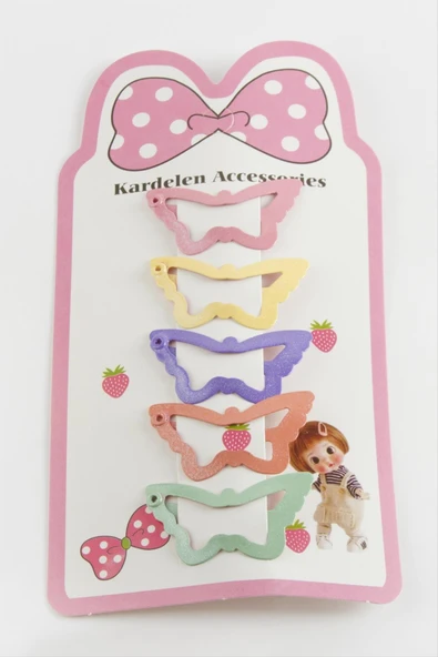 12 Adet Kelebek Çıtçıtlı Toka 3,5 cm ürün görseli