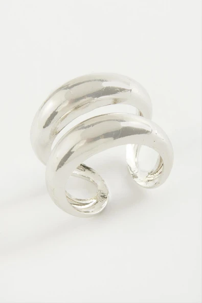 Çift Halka Metal Yüzük - Resim 2