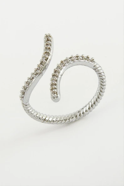 Yılan Zirkon Taşlı Yüzük - Resim 3