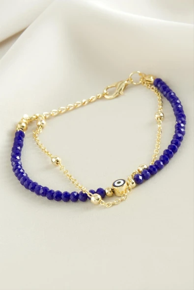 Nazar Zincir Kristal Bileklik - Resim 5