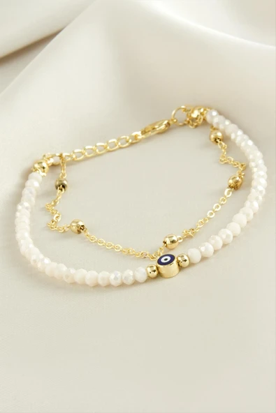 Nazar Zincir Kristal Bileklik - Resim 2