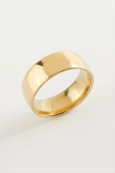 Çelik Alyans Yüzük 8 mm - Resim 3