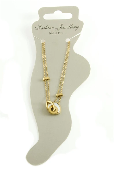 Kalp Sedef Lüks Çelik Halhal - Resim 2