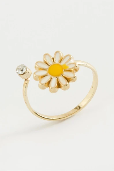 Papatya Mineli Taşlı Yüzük ürün görseli