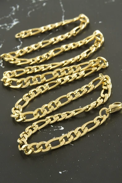 Oval Zincir Çelik Kolye 55 cm - Resim 2