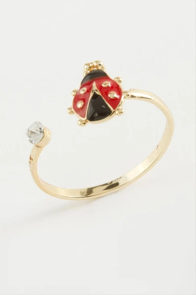 Uğur Böceği Mineli Taşlı Yüzük ürün görseli