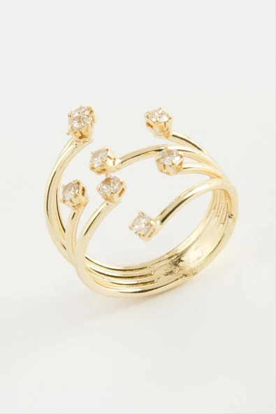 Ağaç Zirkon Taşlı Yüzük - Resim 3