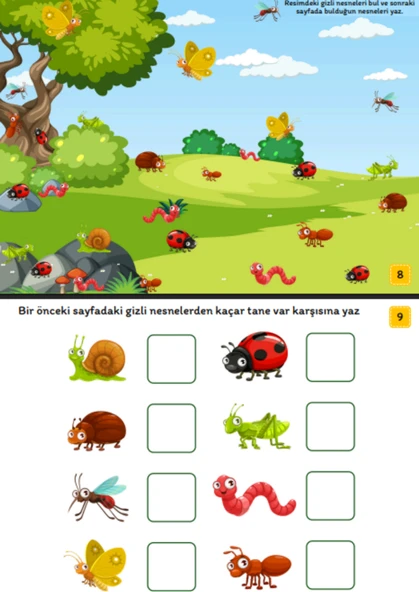 Okul Öncesi ve Birinci Sınıflar İçin YAZ Tatil Matematik Seti (Cırt Cırtlı YAZ-SİL) - Resim 3