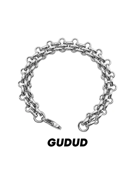 Örgü Zincir Bilezik - 20cm - Titanyum Çelik - 4