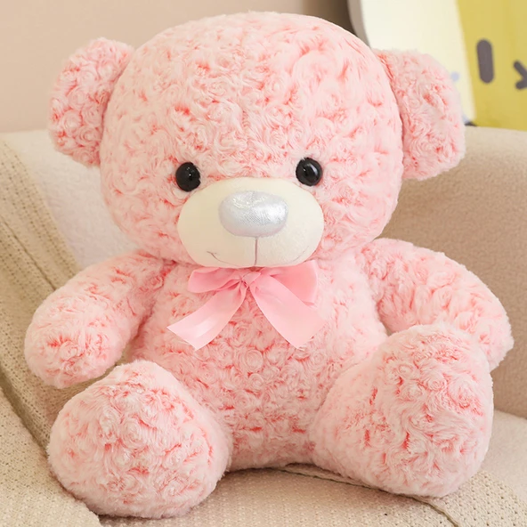 Sevimli Ayıcık Peluş Yastık - Pembe - 50cm