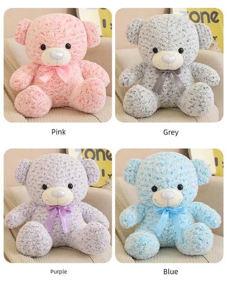 Sevimli Ayıcık Peluş Yastık - Pembe - 40cm - 10
