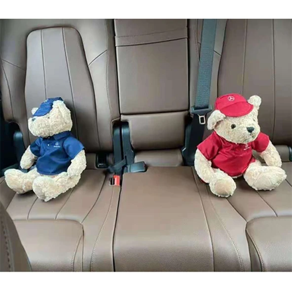 Peluş Ayı - Polis Mavi Kemerli Pantolon - 30cm - 11