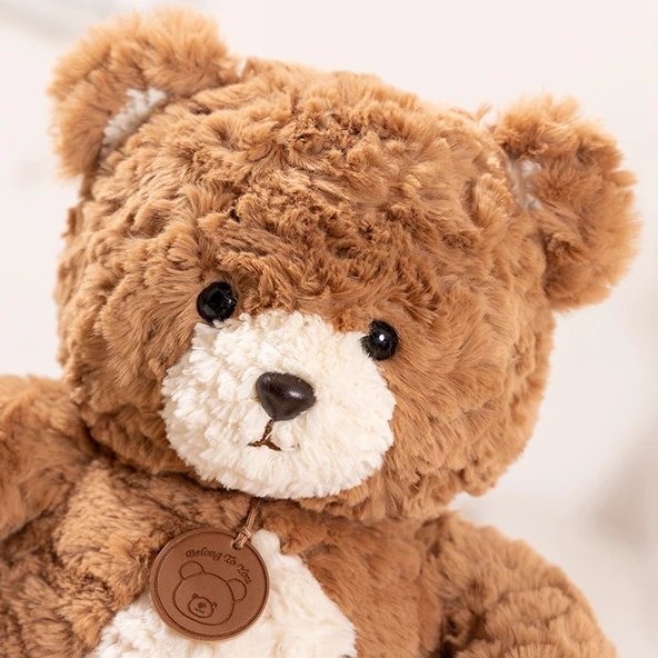 Doodle Ayıcık Peluş - Süt Beyazı Hediye Çantası ile Mavi Buket 35cm - 5