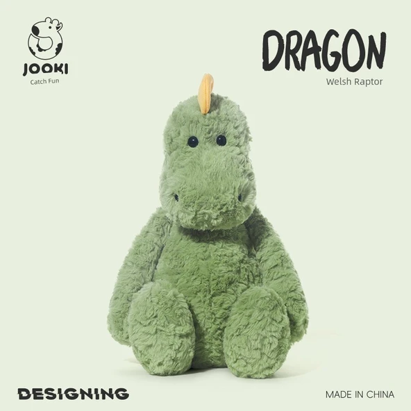 Yumuşak Oyuncak Dinozor - Yeşil - 50cm - Paketli