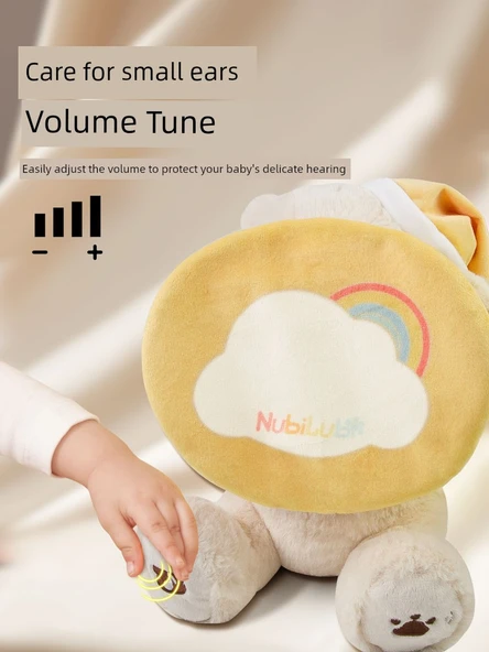 USB Şarjlı Bebek Peekaboo Ayıcığı - Kayısı Rengi Ayı + Manhattan El Topu - 3