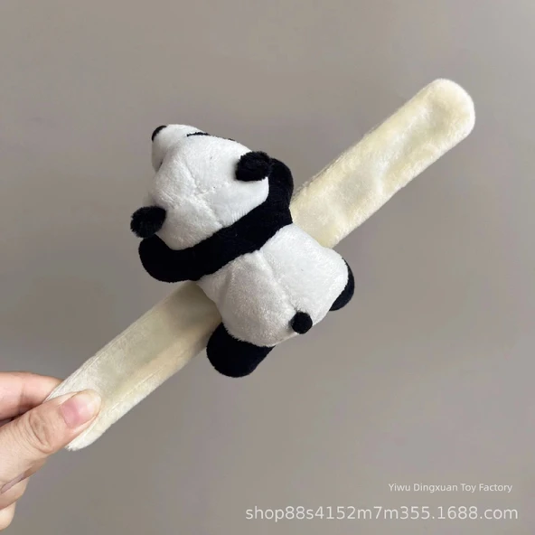 Sevimli Panda Bebek Bileklik Yüzük Pop Oyuncak - Panda-Krem-Beyaz 11cm