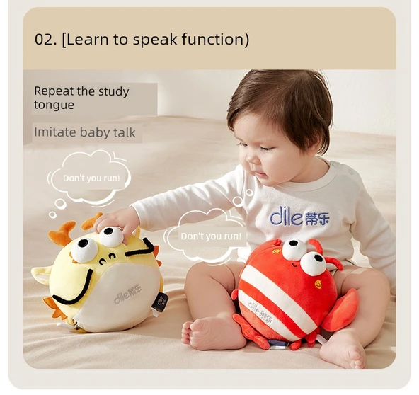 Müzikli Peluş Balık Oyuncak - Clamp Way Boundless - Tırmanmayı Öğren - Konuşmayı Öğren - 48 Müzik - USB Şarjlı - 11