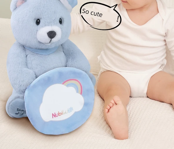 USB Şarjlı Bebek Peekaboo Ayıcığı - Kayısı Rengi Ayı + Manhattan El Topu - 12