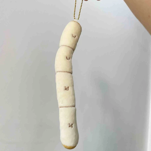 Sebze ve Meyve Peluş Kolye Bebek Çantası Süsleri - Batı Mavi Çiçek - 11