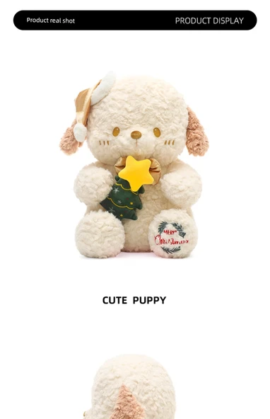 Bern Köpeği Peluş Oyuncak - Renkli Kek Süslemesi - 38cm - Hediye Çantası - 12