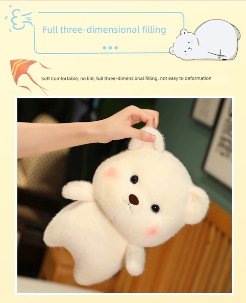 30cm Giydirilmiş Ayı Peluş Oyuncak - Pembe Aşk Elbisesi - Hediye Kutulu - 12