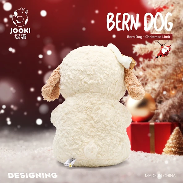 Bern Köpeği Peluş Oyuncak - Sarı Kek Süslemesi - 38cm - Sıradan Ambalaj - 5