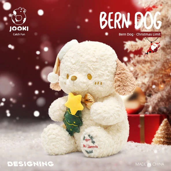 Bern Köpeği Peluş Oyuncak - Renkli Kek Süslemesi - 38cm - Sıradan Ambalaj - 3