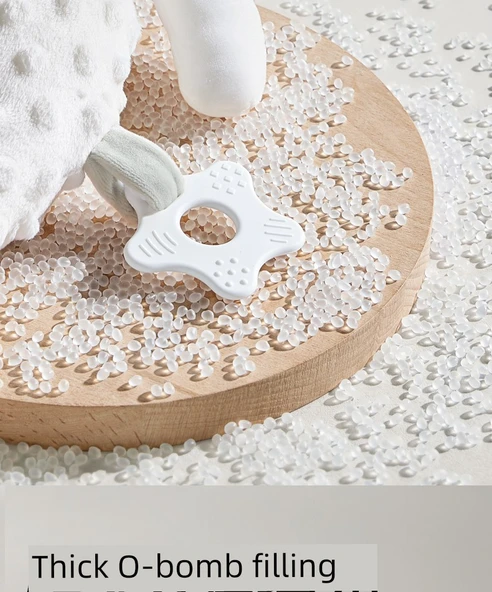 Bebek Rahatlatıcı Havlu Peluş Kukla Dişlik Oyuncak - Mengqi Aslan - Rahatlatıcı Kukla [Geliştirilmiş Doudou Kadifesi Süper Yumuşak] İçinde Yüzük Kağıt + Çıngırak - 11