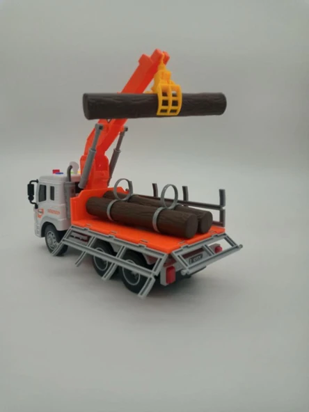 Ceren Ctoys Sesli Işıklı Kütük Taşıyıcı Vinç Kamyon  WY300F - 2