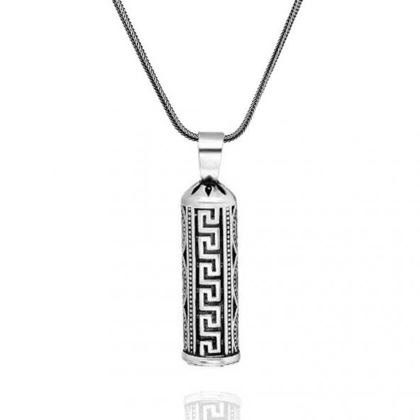 Cevşeni Kebir Dualı Kalın Zincirli 925 Ayar Gümüş Cevşen Kolye - 2