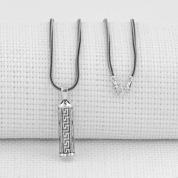 Cevşeni Kebir Dualı Kalın Zincirli 925 Ayar Gümüş Cevşen Kolye - 3