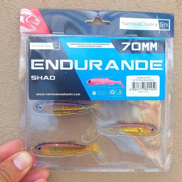 NaniwaOsakaShi Endurande Shad 70mm Silikon Yem - 10