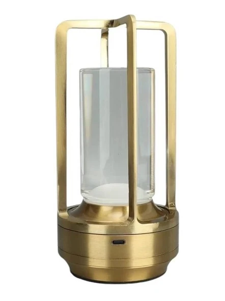 NOAS YL86 1245 Halki Şarjlı Masa Lambası 3 Renk Gold