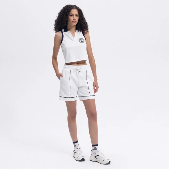 Ellesse Kadın Kırık Beyaz Pamuklu Polo Yaka Tişört – EF401-OF - 5