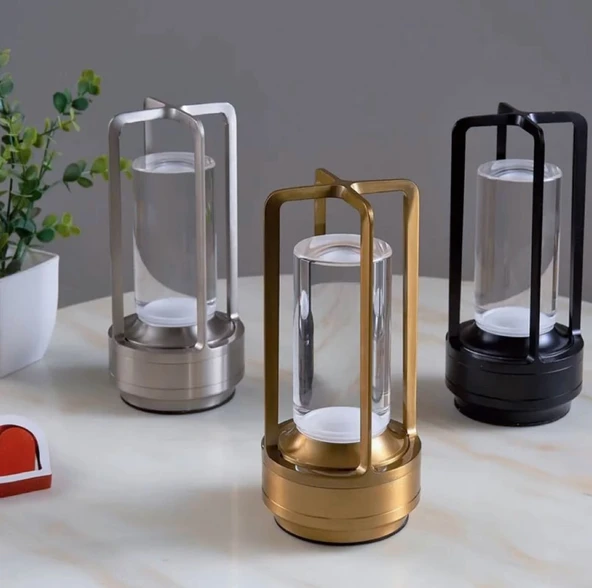 NOAS YL86 1245 Halki Şarjlı Masa Lambası 3 Renk Gold - 2