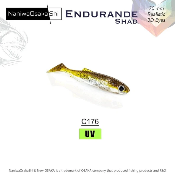 NaniwaOsakaShi Endurande Shad 70mm Silikon Yem - 5