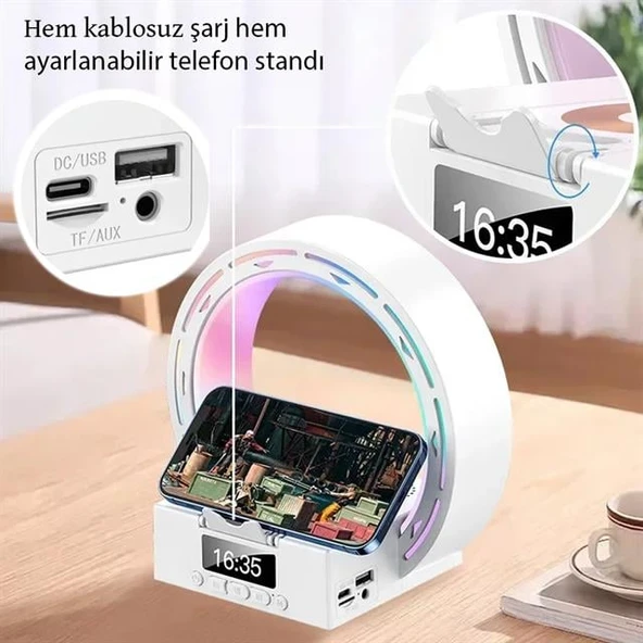Magicvoice MV-25163 Bluetooth Taşınabilir Hoparlör Kablosuz Telefon Standlı Şarjlı - 3