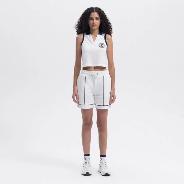 Ellesse Kadın Kırık Beyaz Pamuklu Polo Yaka Tişört – EF401-OF - 3