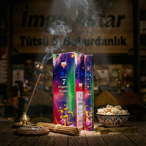 Darshan 7 Powers Hindus Çubuk Tütsü (20'li Paket) - Mistik 7 Güç ürün görseli 1
