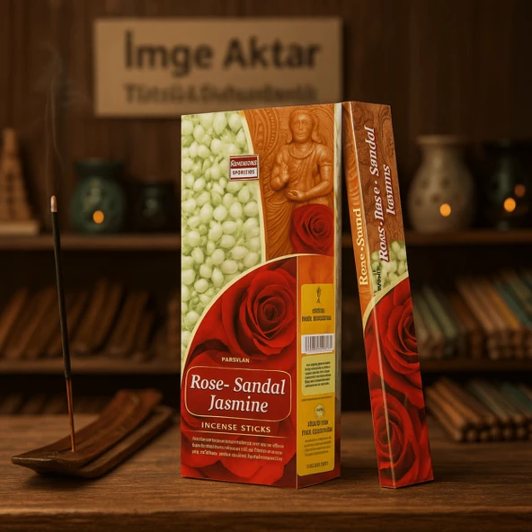 Darshan Incense Rose Sandal Jasmine 20'li Çubuk Tütsü  ürün görseli