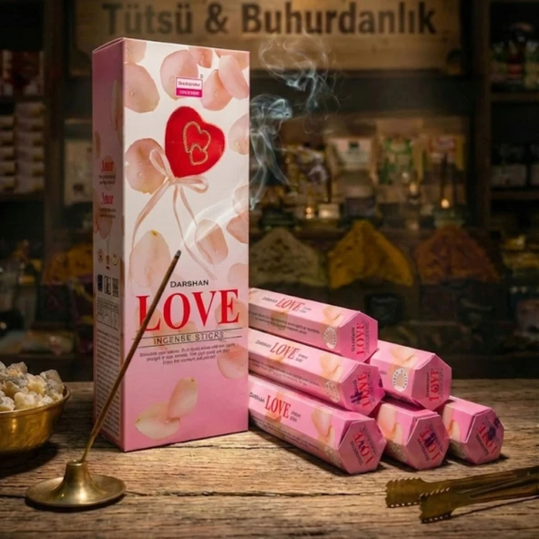 Darshan Love (Aşk) Çubuk Tütsü (20'li Paket) - Romantik ve Çiçeksi ürün görseli 1