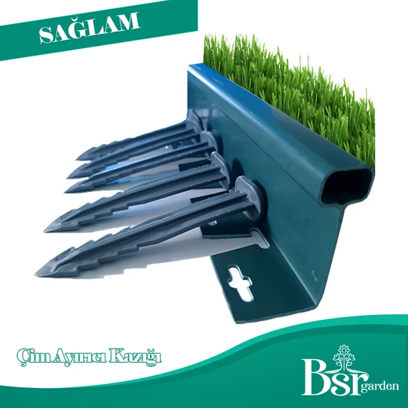 50 Adet Çim Ayırıcı Kazığı 15 cm Çim Sınırlayıcı Kazığı Plastik Jüt Çivisi Bsr Garden