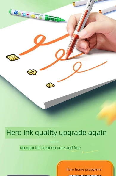 Akrilik Marker Kalemi - 12 Renk Seti - Akıllı Mürekkep Kontrolü 53 Parça - 11