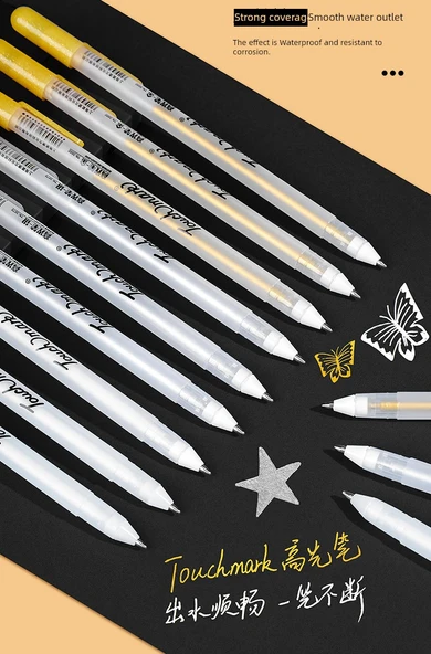 Sanat Vurgulama Kalemi - 12 Altın Kalem - Resim 8