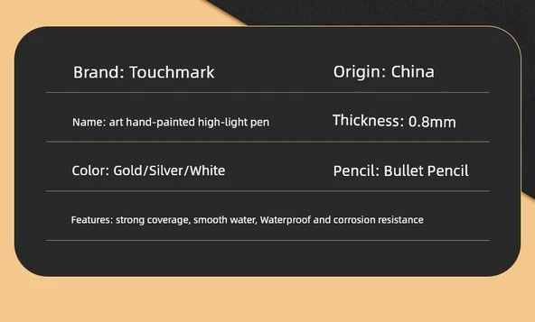 Sanat Vurgulama Kalemi - 12 Altın Kalem - Resim 9